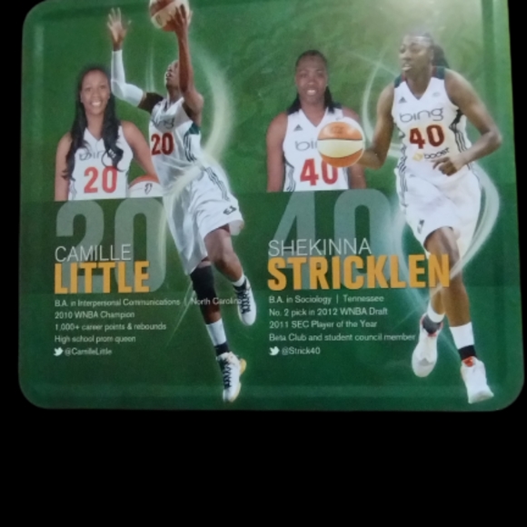 2013 Seattle Storm Lunchbox Camille Little Shekinna Strickland Tanisha Wright' - Picture 2 of 5